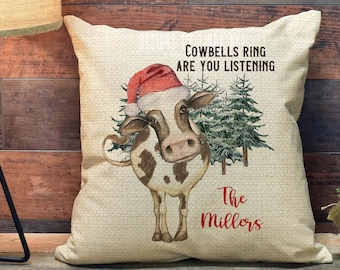Multicolor Cute cow Christmas idea for animal lovers Throw Pillow 18x18 Multicolor Cute cow Christmas idea for animal lovers Throw Pillow 18x18