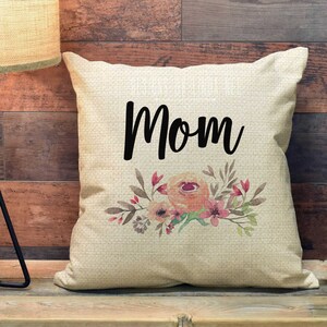 Mom Pillow Gift for Mom Custom Mother Pillow Cover Accent Pillow Mother&#39;s Day Gift Personalized Mom Pillow Toss Pillow #momlife Decor PCP32