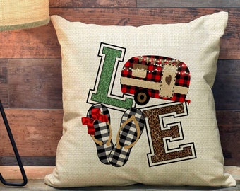 Camper Decor, Camping Pillow, RV Decor, Camper Gift, Travel Trailer Pillow, Camper Lover Gift, RV Pillow Cover Home Decor PCP149