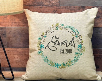 Engagement Gift Personalized Wedding Gift Custom Pillow Gift for Couple Bridal Shower Gift Custom Wedding Pillow Anniversary Gift PCP71