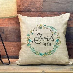 Engagement Gift Personalized Wedding Gift Custom Pillow Gift for Couple Bridal Shower Gift Custom Wedding Pillow Anniversary Gift PCP71