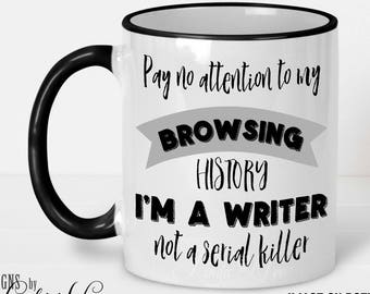 Author Gifts, Literary Mug, Writer Gift, Reader Gifts, Book Lover Mug, Book Mug, Bookworm, Bookish Item, Funny Writer Mug bibliophile MSA174