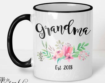 Grandma Gift, Grandma Mug, Grandma Est Mug, Baby Reveal Mug, Pregnancy Announcement, Baby Reveal Gift, Grandmother Again Mug, Mimi MPH378