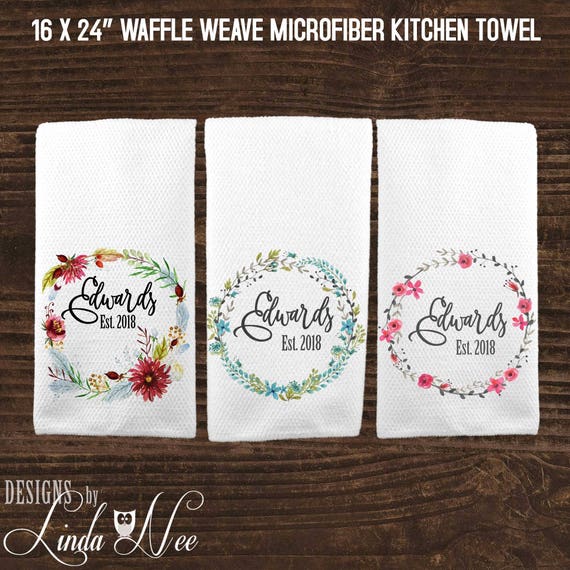 Crae Home Waffle Weave Pattern Microfiber Two Hand Towel Set Ink