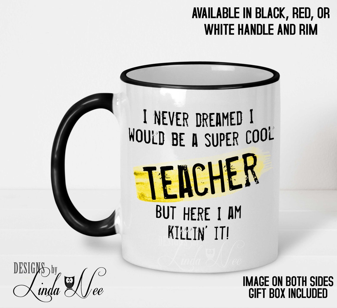 Teacher Appreciation Super Cool Teacher Mug Teacher Gift for - Etsy