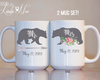 Wedding Gift, Mr and Mrs Mugs, Engagement Gift, Wedding Gift for Couple, Personalized Wedding Gift, Coffee Mugs, Bridal Shower Gift MPH456