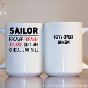 Personalized Sailor Mug, Gift for Sailor, US Navy Deployment Gift, Gifts for Military, Sailor Beer Mug, Veteran Gift, Graduation Gift MPH525