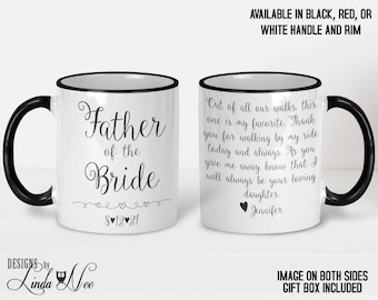 Father of the Bride Mug, Father of the Bride Gift, Father Daughter Gift, Personalized Wedding Mug, Dad Wedding Mug, Custom Mug Parent MPH466