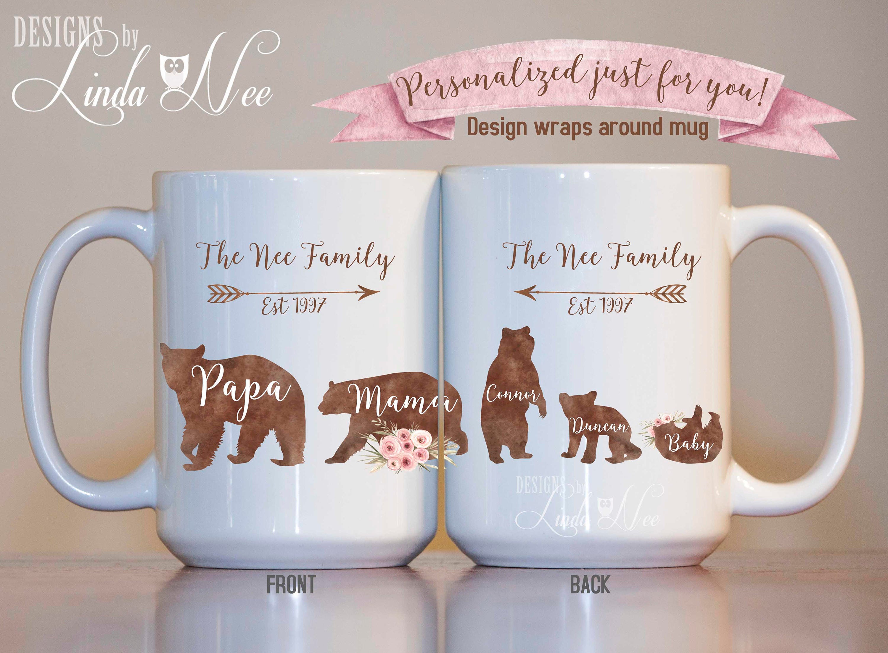 Mama Bear Papa Bear Coffee Mugs Set-14.2oz Funny Ceramic Couples Campfire  Mugs Honey Mama Papa Mom and Dad Gifts for New Parents - AliExpress