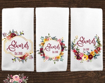 Gepersonaliseerde keukendoek, huwelijksgeschenk, housewarmingcadeau, theedoek, cadeau voor een vrijgezellenfeest, jubileumcadeau voor een stel, verlovingscadeau KTP11