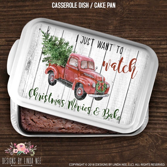 Red Truck Christmas Casserole Dish Holiday Cake Pan Christmas