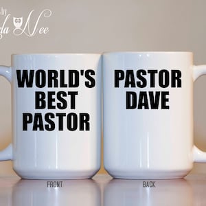 Worlds Best Pastor Coffee Mug, Personalized Gift for Pastor, Religious Mug, Pastor Appreciation Gift, Pastor Mug Pastor Birthday Gift MPH434