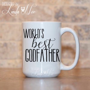 Godfather Gift Godfather Mug Gift for Godfather World&#39;s Best Godfather Godparent Gift Godfather Coffee Mug Baptism Gift MPH404