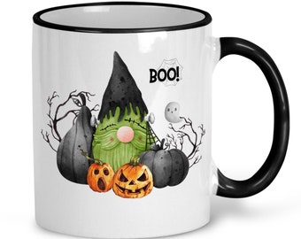 Frankenstein Gnome Halloween Mug, Halloween Coffee Mug, Boo Coffee Mug, Coffee Cup, Fall Mug, Cute Trick or Treat Gift, Tea Cup X-HAL027