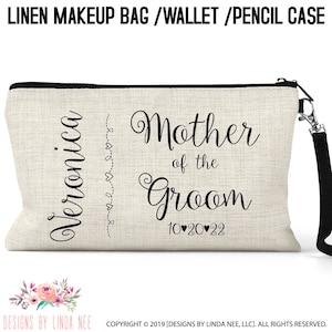 Wedding Gift Personalized Mother of the Groom Weekend Wedding Bag Bridal Party Bag Bride Makeup Bag Mother of the Bride Gift Bag CBP2