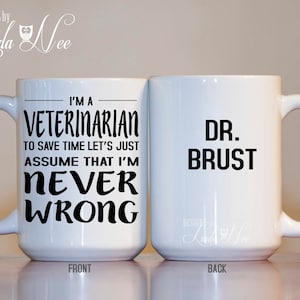 Personalized Veterinarian Coffee Mug Gift for Veterinary Funny Veterinarian Gift Veterinary Coffee Mug Custom Veterinary Gift MSA200