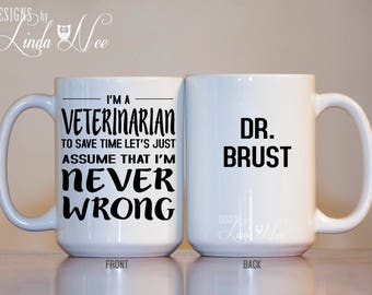 Personalized Veterinarian Coffee Mug Gift for Veterinary Funny Veterinarian Gift Veterinary Coffee Mug Custom Veterinary Gift MSA200