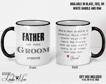 Father of the Groom Gift, Father of the Groom Mug, Personalized Gift for Father of the Groom, Father in Law Gift, Wedding Gift Mug MPH152