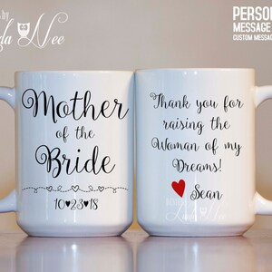 Mutter der Brautgeschenk, Mutter der Braut-Becher, Frau meiner Träume, die Mutter der Braut, die Mutter des Bräutigams, Kaffeetasse, Hochzeit MPH126