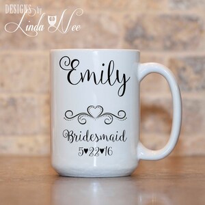 Personalized Bridesmaid Mug, Bridesmaid Gift, Bridesmaid Mug, Bridal Party Gift, Wedding Party Gift, Maid of Honor, Bridesmaid Gift MPH43