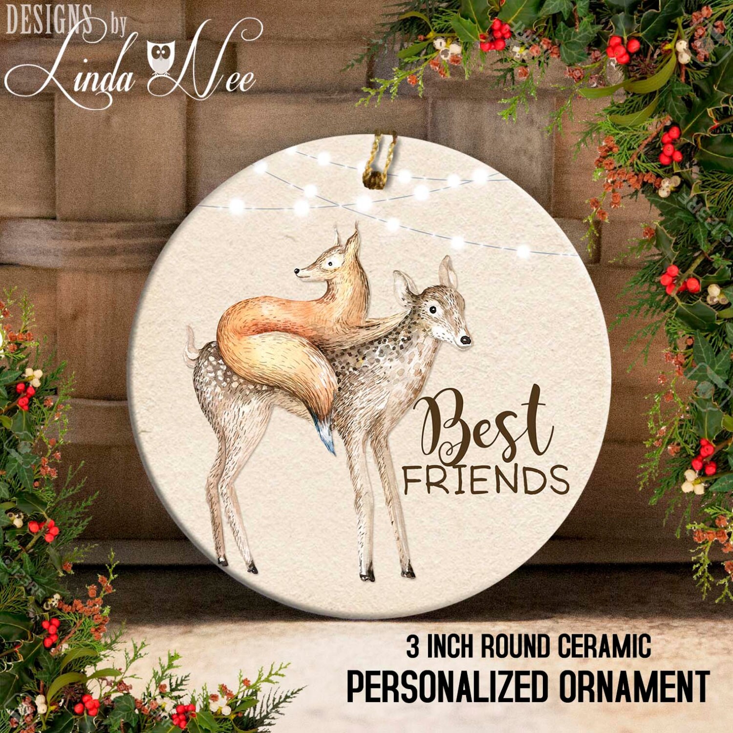 Best Friends Ornament, Personalized Best Friend Christmas Gift, Personalized Ornament, You're my Person Ornament Best Friend Gift Idea OCH61