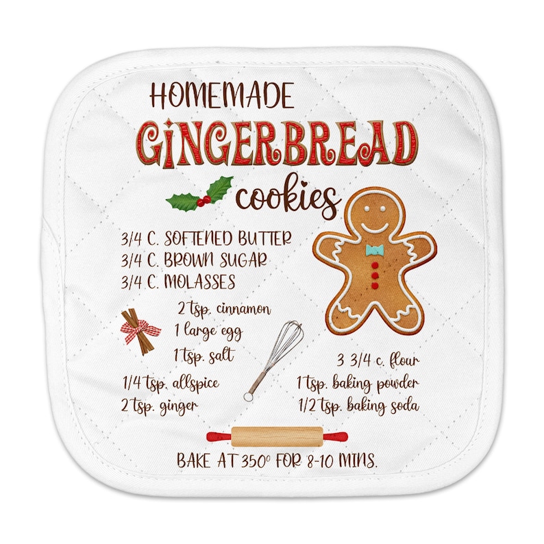 Gingerbread Towel Gingerbread Recipe Kitchen Towel Etsy