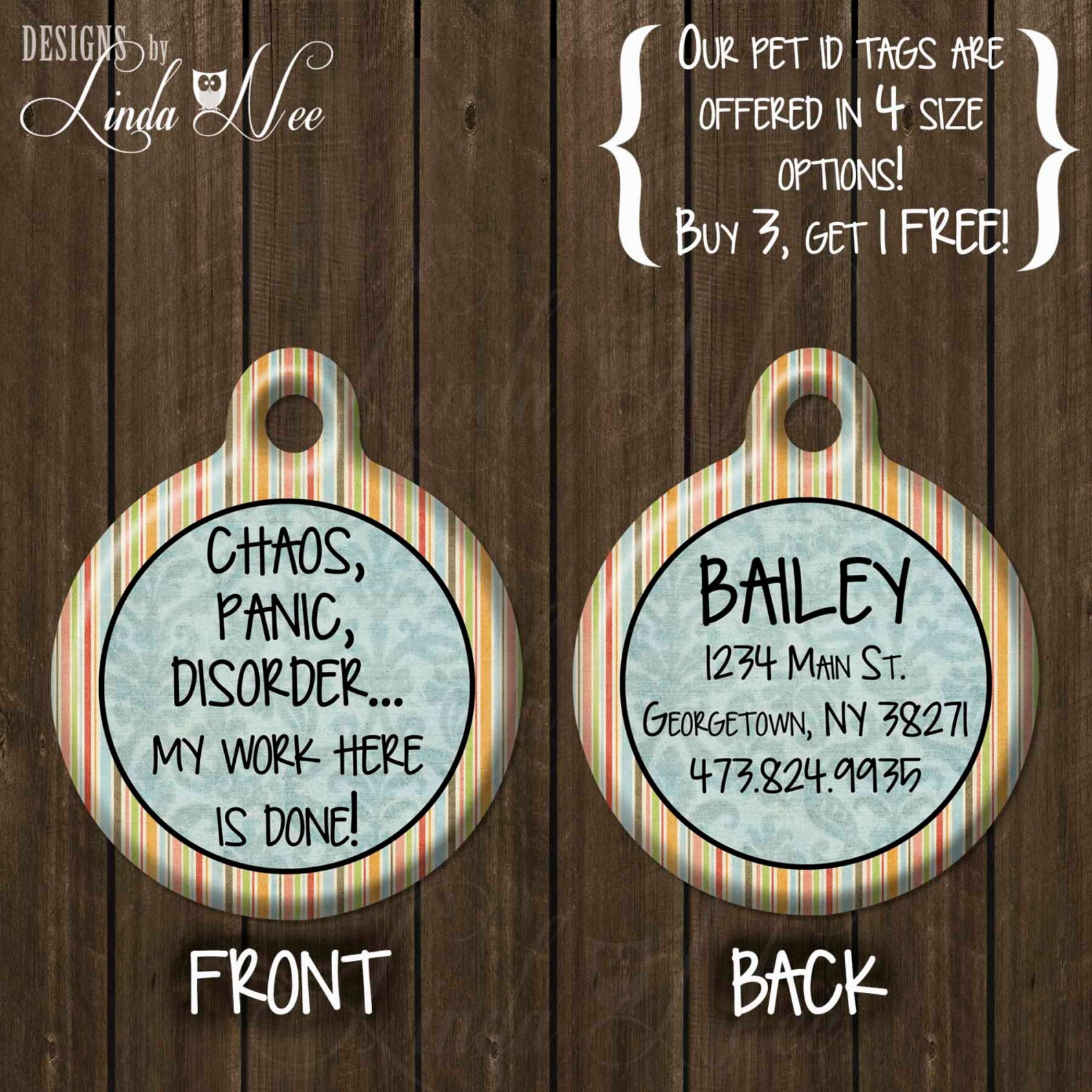 Funny Pet ID Tag Excuse me but are you going to eat Etsy