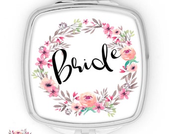 Bride Mirror, Hen Party Pocket Mirror, Team Bride Mirror Hen Party Goody Bag Filler Pocket Mirror Bridesmaid Gift Bachelorette XPH75