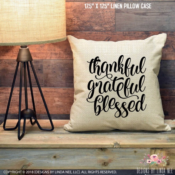 Blessed Pillow Living Room Decor- Housewarming Harvest Decor Ready to Ship Holiday Gift Accent Pillow