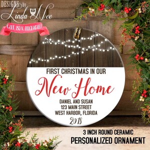 First Christmas In Our New Home Ornament, Personalized Gift First Christmas New House, New Home Gift, Custom Christmas Ornament House OCH157