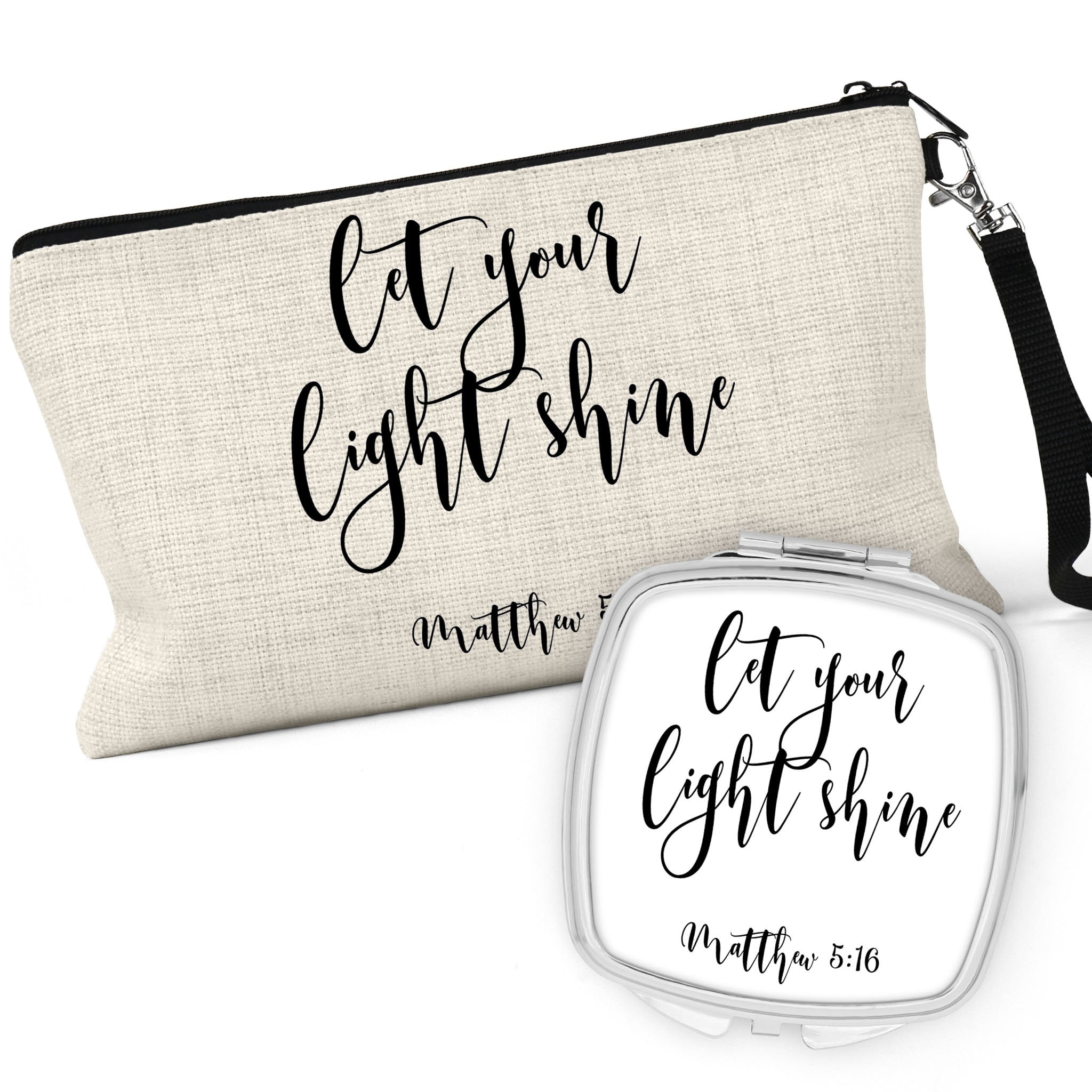 Christian Pencil Case, Bible Study Tools, Matthew 5:16 Scripture Verse, Let  Your Light Shine Highlighter Pouch, Prayer Journaling C-SCR019 