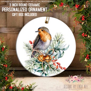 Christmas Ornament, Bird Ornament, Christmas Gift Idea, Christmas Gift Swap, Christmas Decor, Tree Decoration, Bird Lover Gift OCH301