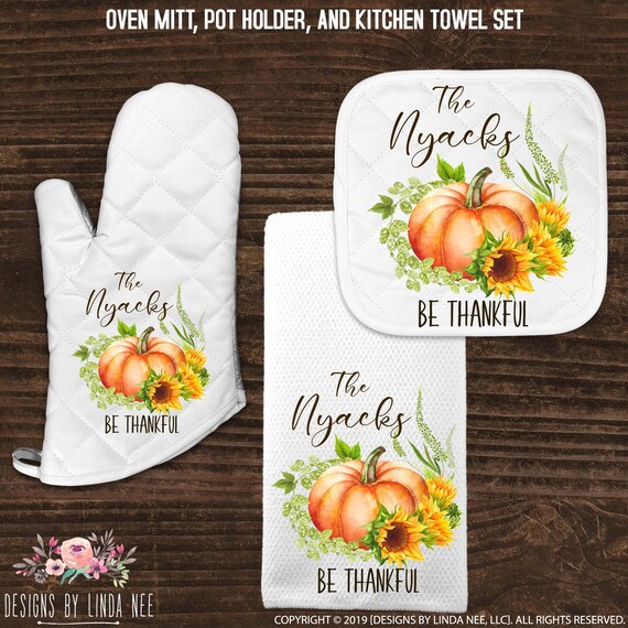 Monogrammed Kitchen Towels, Personalized Kitchen Towel, Pumpkin Towel, Fall  Decor, Thanksgiving Towel Pumpkin Pot Holder Tea Towel KTH22