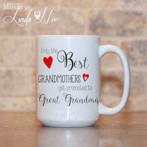 MUG ~ nur die besten GROßMÜTTER Aufsteigen zu großen Oma ~ Mimi, Nana, Grammy, Oma ~ Schwangerschaft Ankündigung ~ Kaffeetasse ~ Mug MPH93