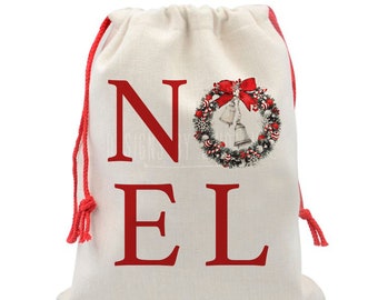 Noel Santa Sack, Santa Sack, Christmas Sack, Christmas Eve Box, Noel Christmas Gift Bag, Noel, First Christmas Gift, Kid Bag X-XMS052