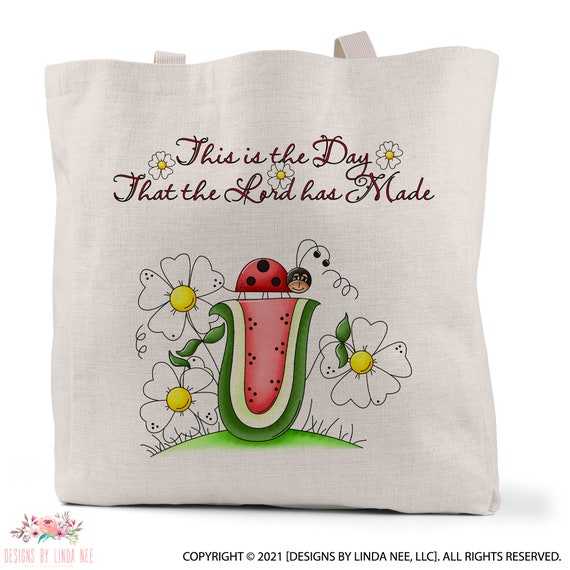 Christian Tote Bag Watermelon Tote Bag Ladybug Beach Bag Etsy