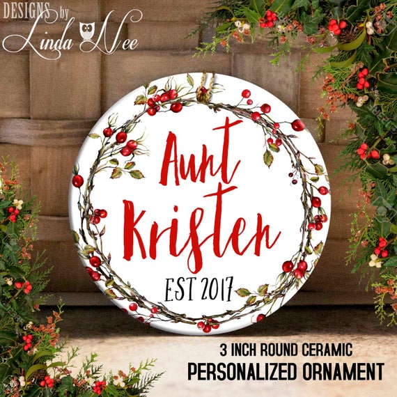 Aunt Christmas Ornament Personalized Ornament Gift For Aunt Etsy image 0 - Aunt Christmas Ornament Personalized Ornament Gift For Aunt Etsy