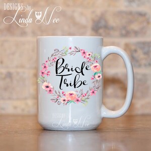 Bride Tribe Mug, Bridesmaid Proposal, Wedding Party Favor, Bridesmaid Gift, Wedding Mug, Bridal Party Favors, BrideTribe Mugs, Custom MPH461