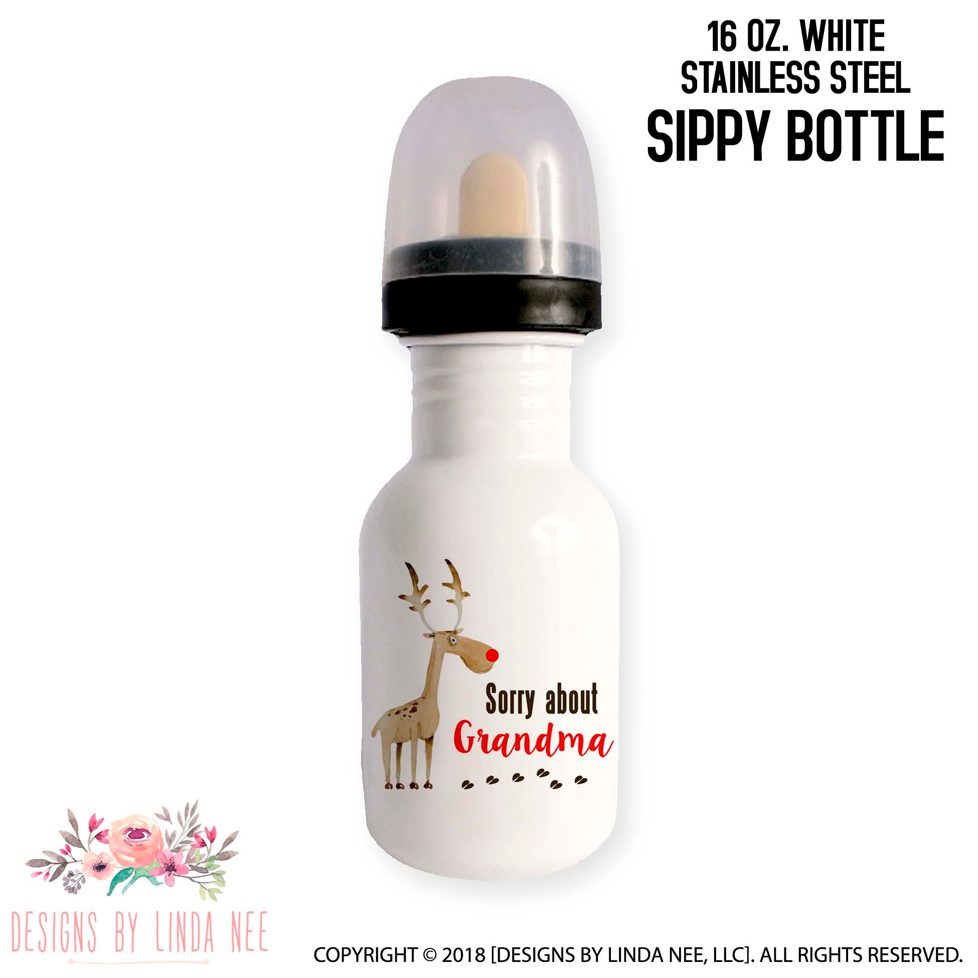 Funny Sippy Cup Reindeer Custom Sippy Cup Sippy Water Bottle Etsy