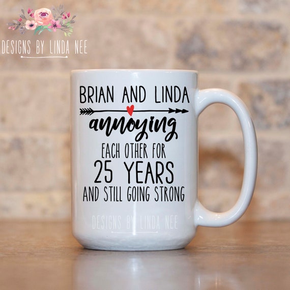 Personalized Wedding Anniversary Mug Funny Anniversary Gift - Etsy Personalized Wedding Anniversary Mug Funny Anniversary Gift - Etsy