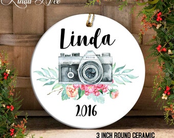 Personalized Photographer Camera Photography Ornament, Gift for Photographer Camera Ornament, Christmas Gift Idea, Christmas Gift Swap OCH47