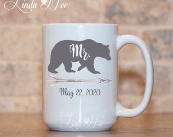 Mr. Mug, Wedding Mug, Mr and Mrs Mugs, Custom Wedding Mug, Bridal Shower Gift, Groom Gift, Engagement Mug, Engagement Gift, Custom MPH456