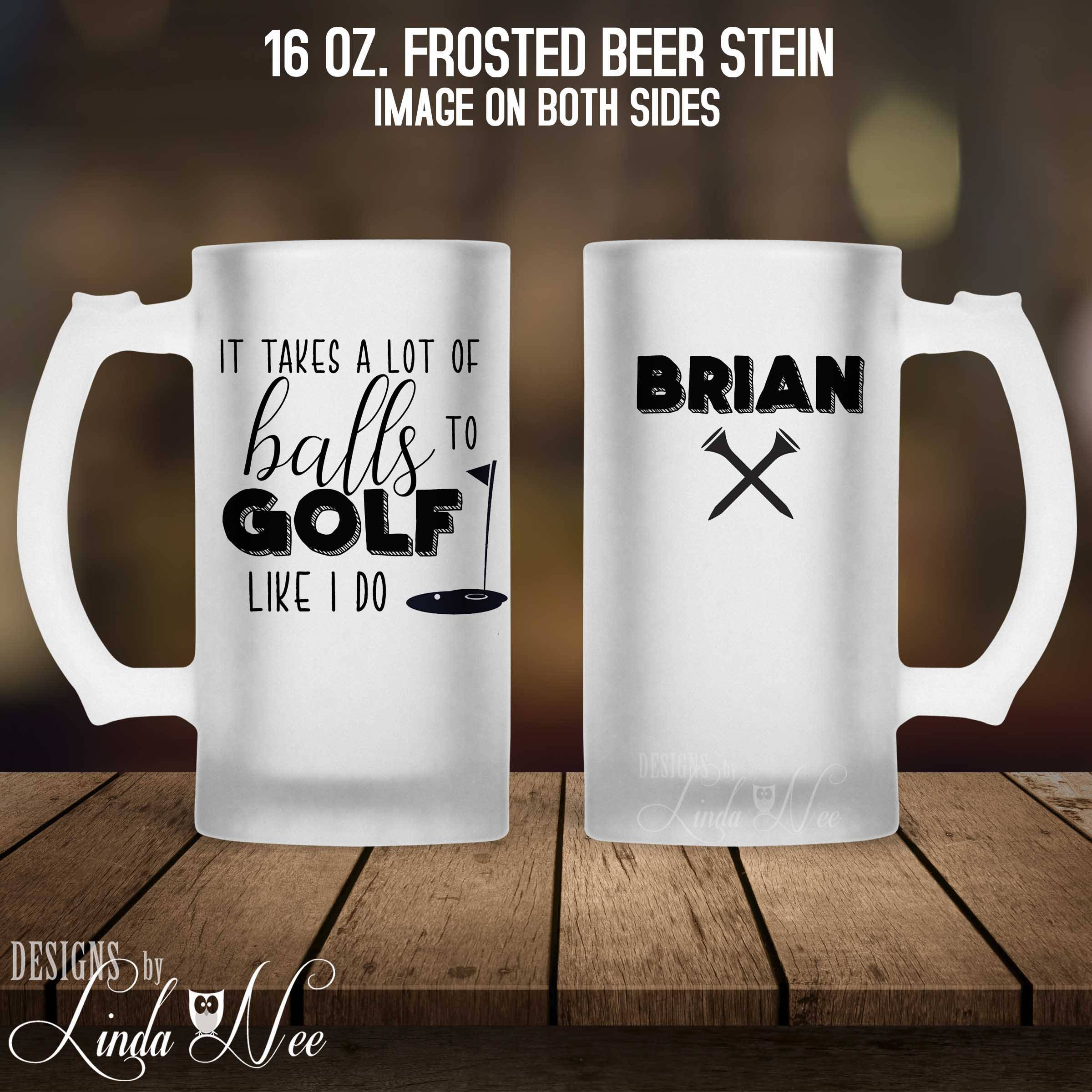 Golf Beer Stein Personalized Golf Beer Mug Golf Gift Etsy
