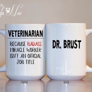 Vétérinaire cadeau, cadeau de vétérinaire, vétérinaire tasse, cadeau pour vétérinaire, cadeau pour cadeau de Vet vétérinaire, drôle, infirmière vétérinaire MPH322