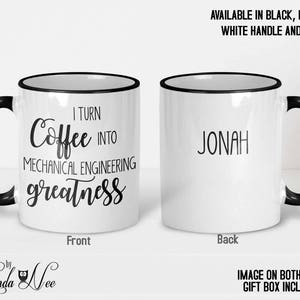 Mechanical ENGINEERING Mug, Engineer Mug, Gift for Engineer, Funny Engineer Coffee Mug, Civil Electrical, Electrical Engineer, Math MSA235