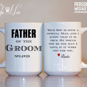 Father of the Groom Mug, Father of the Groom Gift, Personalized Gift for Father of the Groom, Father in Law Gift, Wedding Gift Mug MPH152