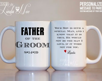 Father of the Groom Mug, Father of the Groom Gift, Personalized Gift for Father of the Groom, Father in Law Gift, Wedding Gift Mug MPH152