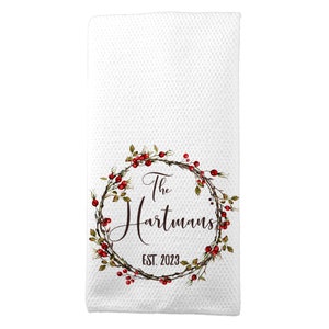 Personalized Kitchen Towels, Christmas Gifts, Custom Tea Towels, Dish Towels, Hand Towel, Personalized Towel, Dish Cloth, Monogrammed KTP19 Kitchen Towel