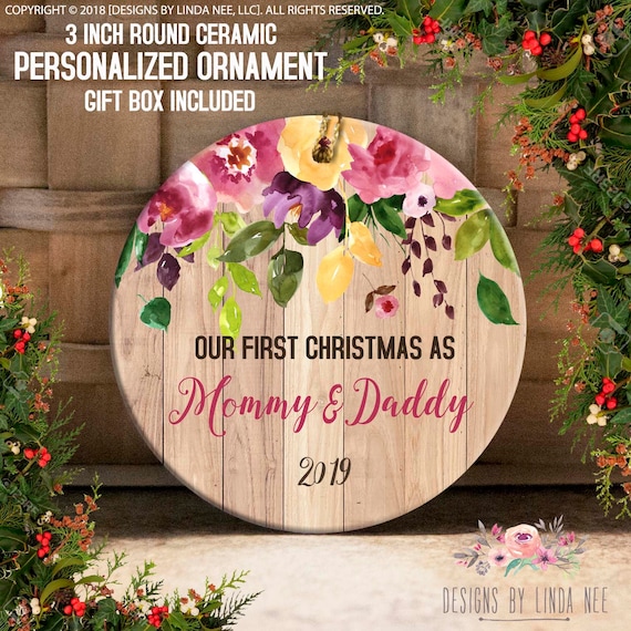 Our First Christmas as Mommy and Daddy Ornament Personalized New