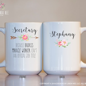 Personalized Secretary Gift Secretary Coffee Mug Secretary Gift Ideas Graduation Gift Badass Secretary Gift Ideas Secretary a Gift MPH574